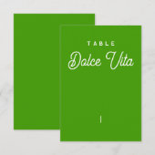 Nom de table - Colorus - Vert Citron サンキューカード (正面/裏面)