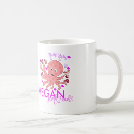 Nom NoMのビーガンのジャンクフードのマグ コーヒーマグカップ (右)
