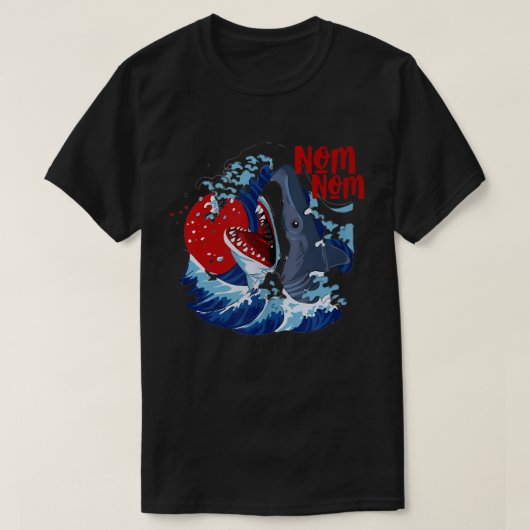 Nom Nom Shark Tシャツ (デザイン正面)