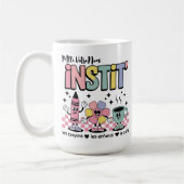 Nom Personnalisé Mignon Retro Pour Instit' コーヒーマグカップ (左)