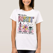 Nom Personnalisé Mignon Retro Pour Instit' Tシャツ (正面)