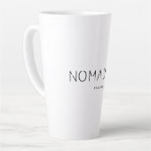 Nomadism Records ブラックロゴ カフェラテマグ (左アングル)