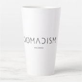 Nomadism Records ブラックロゴ カフェラテマグ (正面)