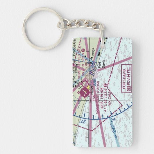 Nome空港図/タクシー図 キーホルダー (正面)