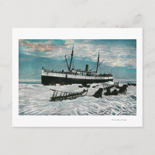 Nome, Alaska View of Steamer on Ice Edge ポストカード (正面)