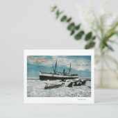 Nome, Alaska View of Steamer on Ice Edge ポストカード (スタンド正面)