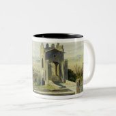 Nomentano橋の近くのカンパニアの景色 ツートーンマグカップ (正面右)