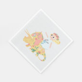 Nomi & Brave Ride Triceratops – カクテルナプキンス スタンダードランチョンナプキン (角)