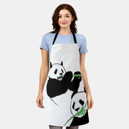 Nomnom panda エプロン (着用した状態)