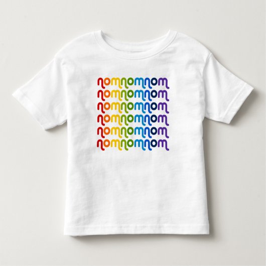 NomNomNomの虹の幼児のTシャツ トドラーTシャツ (正面)