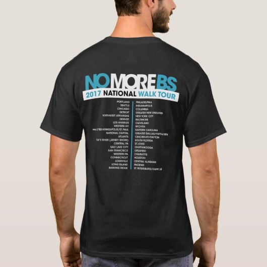 #NOMOREBSのTシャツの歩行旅行 Tシャツ (裏面)