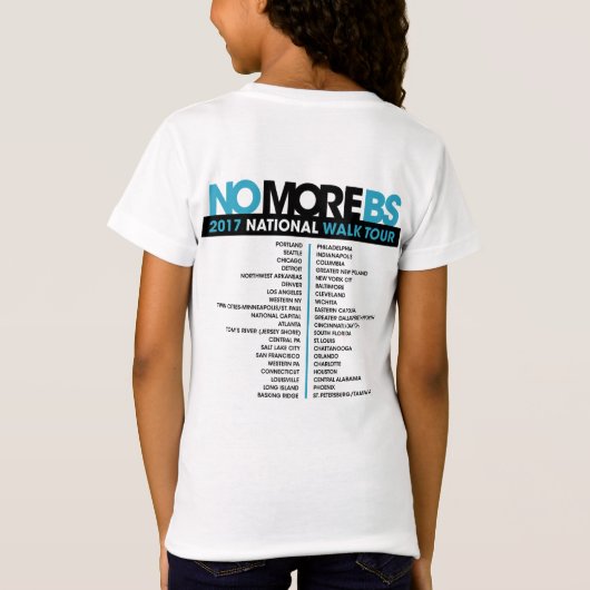 #NOMOREBSのTシャツの歩行旅行 Tシャツ (裏面)