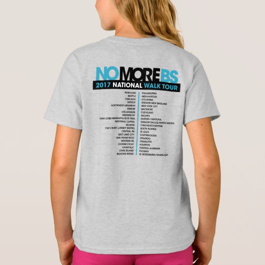 #NOMOREBS T-Shirt WALK Tour Tシャツ (裏面)