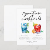 Non-Alcoholic Blue Lagoon Negroni Mocktail Menu (正面/裏面)