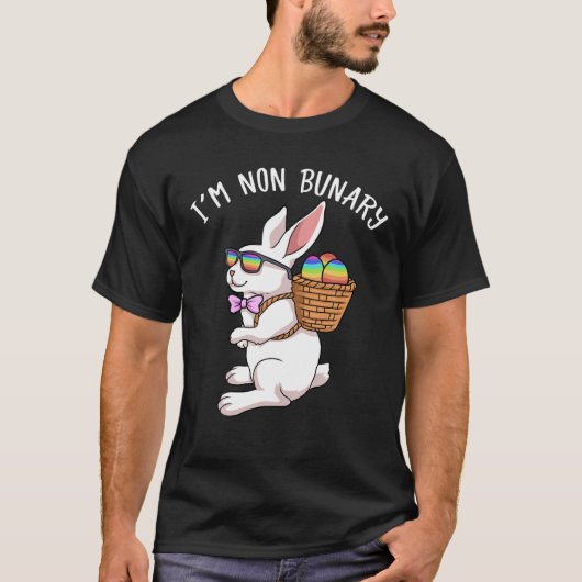 Non Binary Easter LGBT Gay Pride Non Bunary Tシャツ (正面)