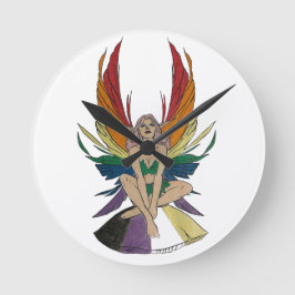Non-binary Faerie ラウンド壁時計