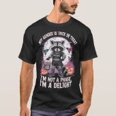 Non-binary Halloween Raccoon Pronouns Not A Phase Tシャツ (正面)