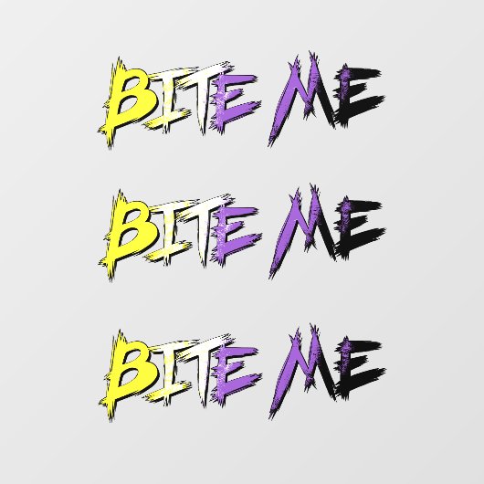 Non-Binary Pride Bite Me ウィンドウサイン (シート)