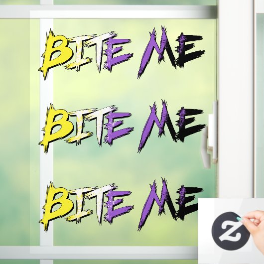 Non-Binary Pride Bite Me ウィンドウサイン (ホーム)