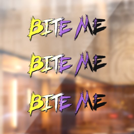 Non-Binary Pride Bite Me ウィンドウサイン (シート2)