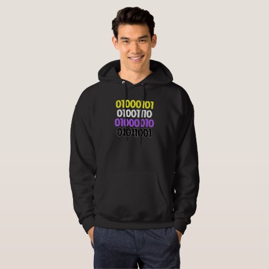 Non Binary Pride ENBY Number For LGBT パーカ (正面フル)