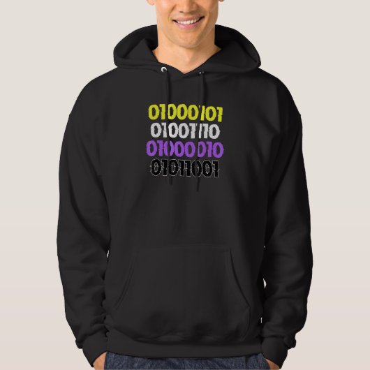 Non Binary Pride ENBY Number For LGBT パーカ (正面)