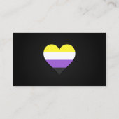 Non-binary Pride flag / heart Business Card 名刺 (裏面)
