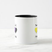 Non-binary pride hearts mug マグカップ (中央)