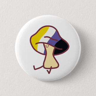 Non-Binary Pride Mushroom Pin  缶バッジ