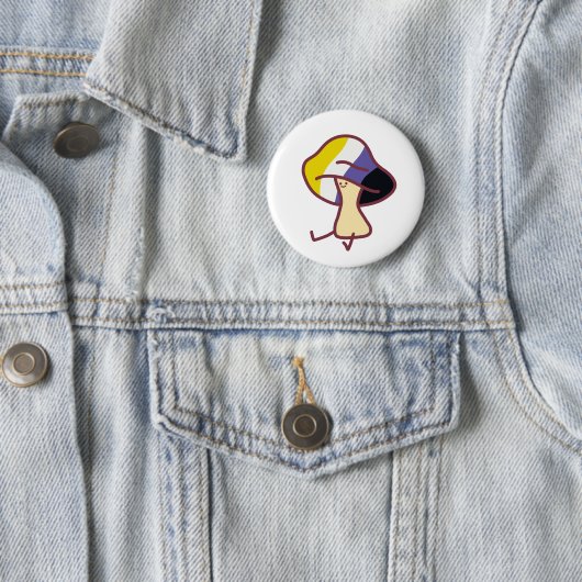 Non-Binary Pride Mushroom Pin  缶バッジ (インサイチュ)