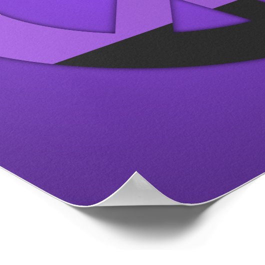 Non-Binary Pride peace sing Poster ポスター (角)