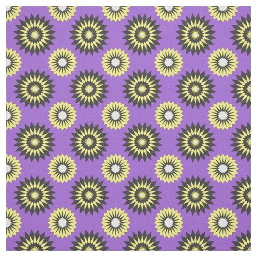 Non-Binary Pride seamless purple floral pattern ファブリック (見本)