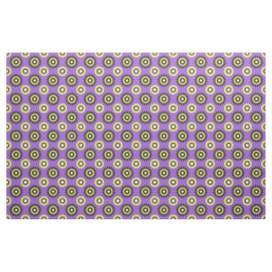 Non-Binary Pride seamless purple floral pattern ファブリック (ファットクウォーター)