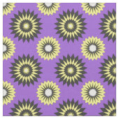 Non-Binary Pride seamless purple floral pattern ファブリック (クローズアップ)