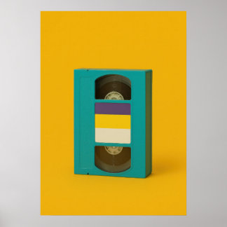 Non-Binary Pride VHS Tape - Retro Pop Art ポスター