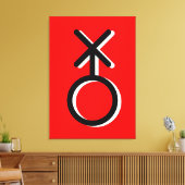 non binary symbol gender gay sexuality identity キャンバスプリント (インサイチュ (リビング))