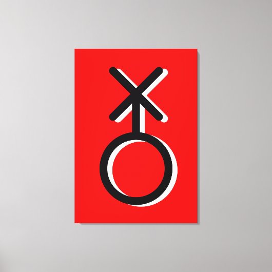 non binary symbol gender gay sexuality identity キャンバスプリント (正面)