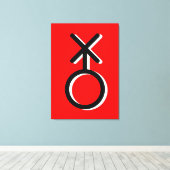 non binary symbol gender gay sexuality identity キャンバスプリント (インサイチュ (ウッドフロア))