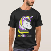 Non Binary Unicorn Smile Lgbt Nonbinary Flag Gende Tシャツ (正面)