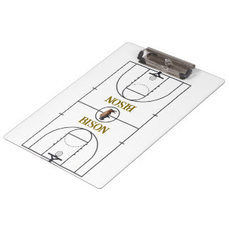 Non dry-erase Basketball Court Layout クリップボード