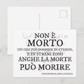 "Non e morto..." - Il verso del Necronomicon シーズンポストカード (正面/裏面)