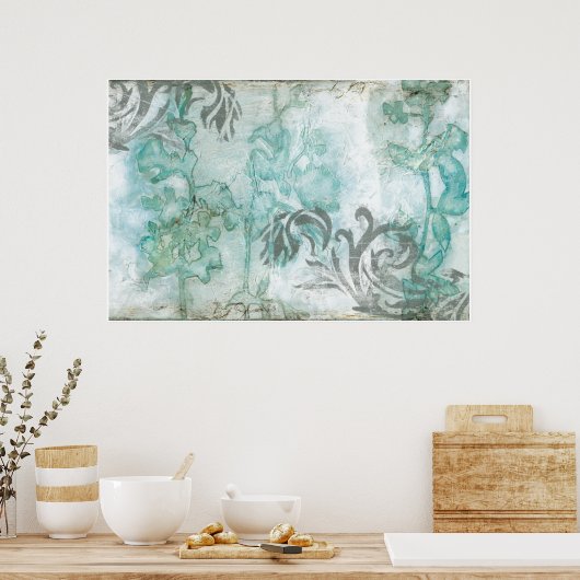 Non-Embellished Flower Spray III ポスター (キッチン)