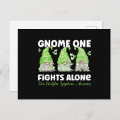 Non Hodgkin Lymphoma Cancer Lime Ribbon Gnome ポストカード (正面/裏面)