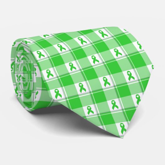Non-Hodgkin's Lymphoma Awareness Plaid Green ネクタイ (ロール)