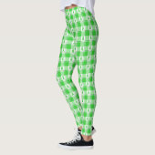 Non-Hodgkin's Lymphoma Awareness Plaid Green レギンス (左)