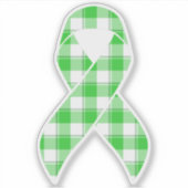 Non-Hodgkin's Lymphoma Plaid Green Ribbon シール (正面)