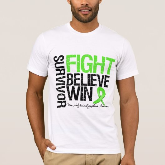 Non Hodgkins Lymphoma Suvirvor Fight M Tシャツ (正面)