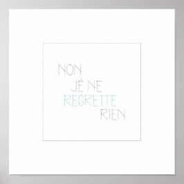 Non, Je Ne Restte Rien – いいえ、私は何も後悔していない ポスター