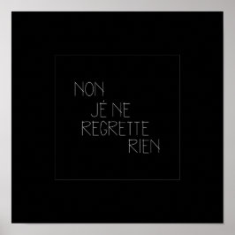 Non, Je Ne Restte Rien – いいえ、私は何も後悔していない ポスター