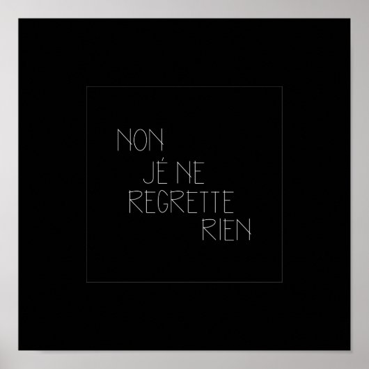 Non, Je Ne Restte Rien – いいえ、私は何も後悔していない ポスター (正面)
